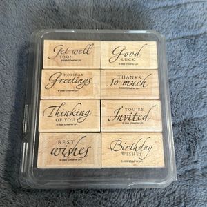 Stampin up sincere salutations rubber stamp set